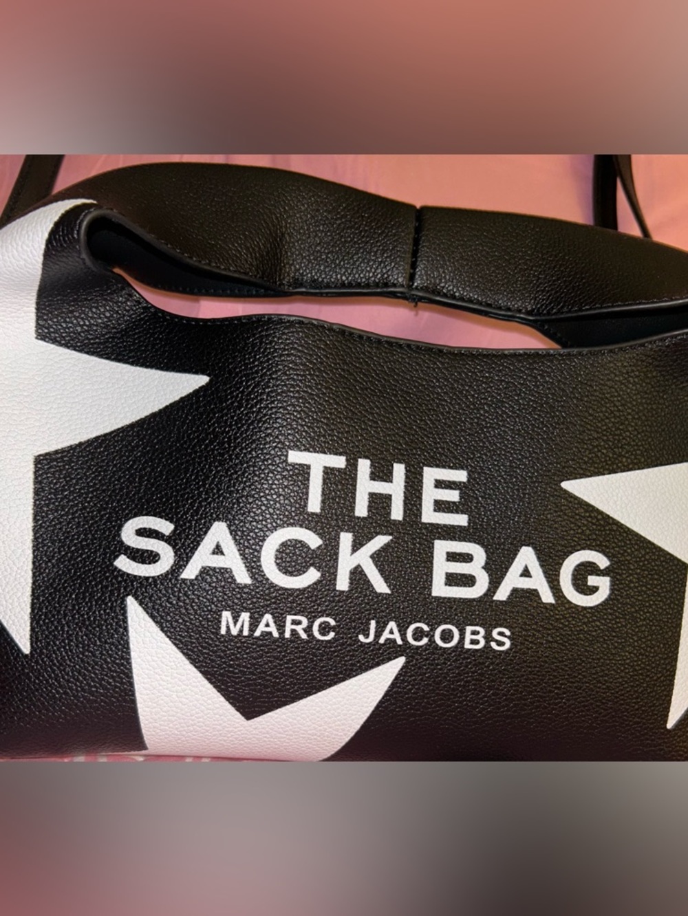 Marc Jacobs Black and White Star Sack Bag